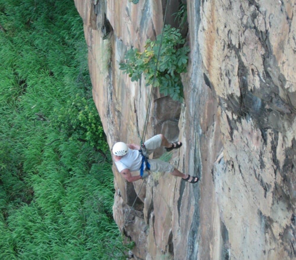 Abseiling into Batoka Gorge